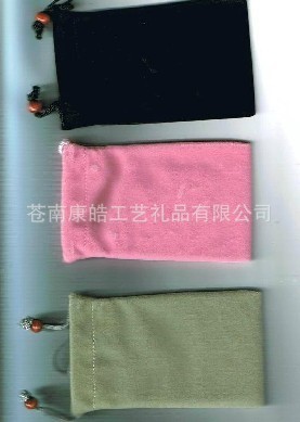 【厂家批发定做 手机植绒布袋 移动电源绒布袋 抽绳束口袋 礼品布袋】价格,厂家,图片,绒布袋,苍南康皓工艺礼品-