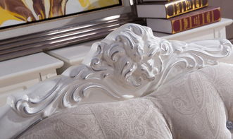 邦美居欧式L型沙发组合 实木雕花与植绒工艺的优雅融合